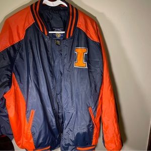 Vintage University of Illinois Chief Illini Varsity Jacket Steve & Barry's L